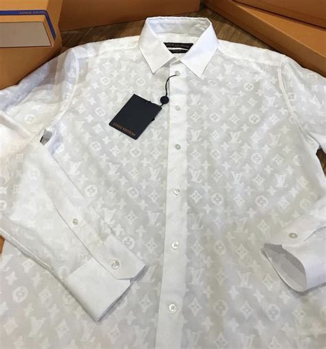 lv shirt white|white Louis Vuitton dress shirt.